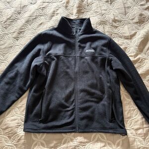 Columbia Men's Fleece Full Zip  Black Jacket Size XL In Great Condition